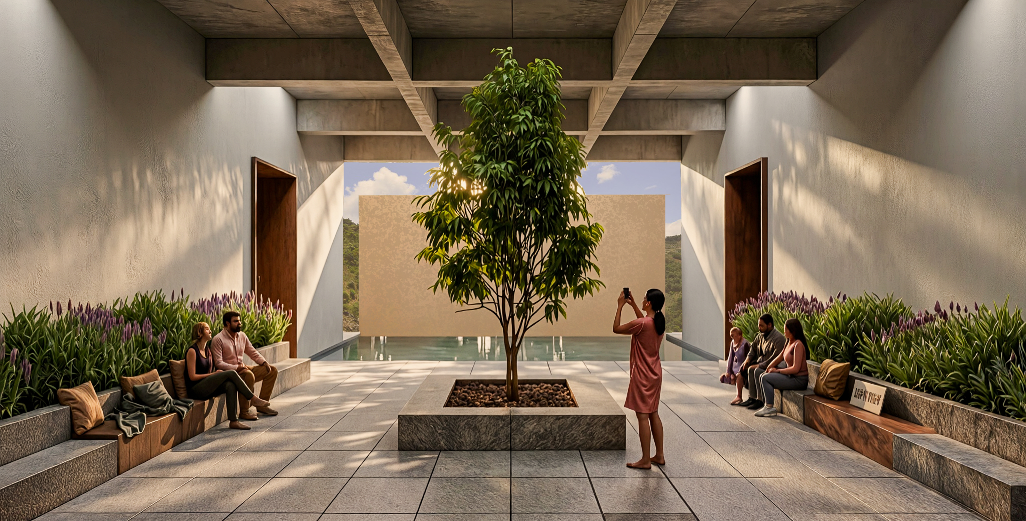 Lobby Jardín — amenidad de Lomas Altas en Lomas Verdes, Naucalpan