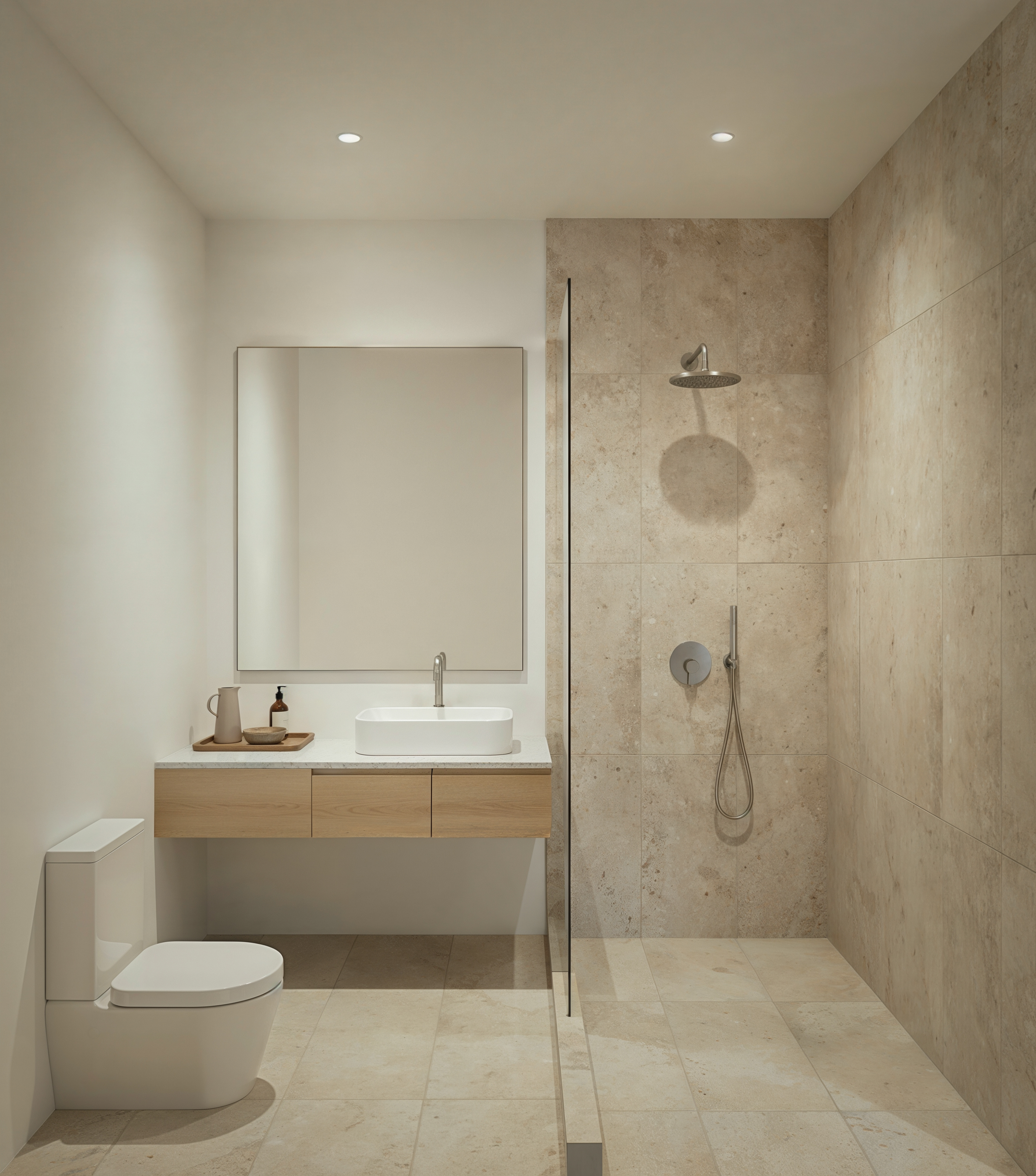 Render de baño principal en Tipología B